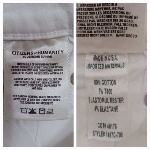 Citizens of Humanity Rocket Crop High Rise Skinny Jeans Women's Size 28 - Picture 12 of 14